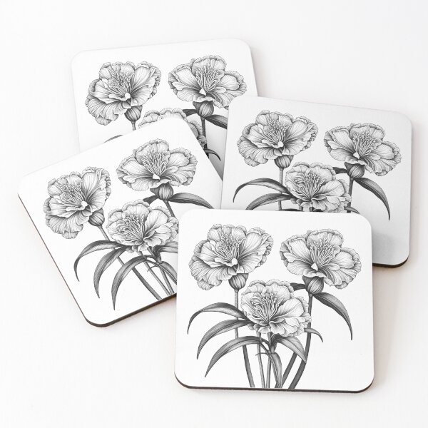 Item preview, Dianthus,  Carnation Flower designed and sold by nicheteees.