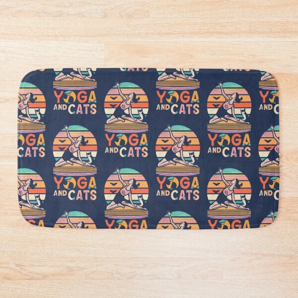 Item preview, vintage retro yoga and cats v60 designed and sold by FenwickDesign99.