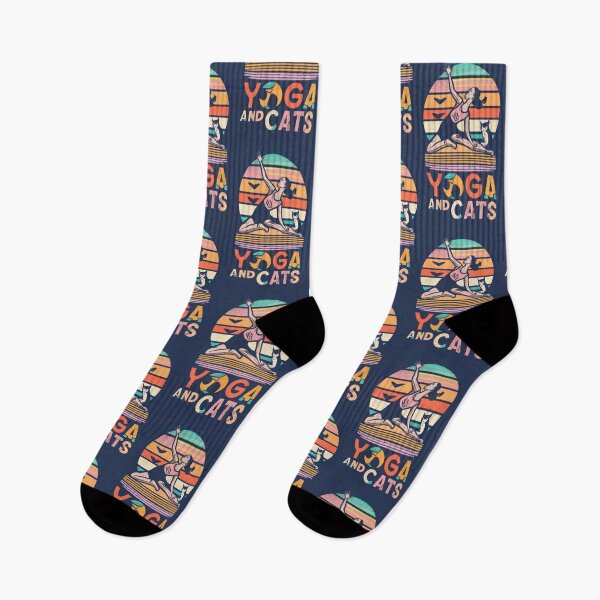 Item preview, vintage retro yoga and cats v60 designed and sold by FenwickDesign99.