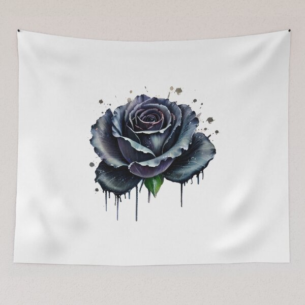 Item preview, Watercolour Black Rose Valentines Romantic Floral Love  designed and sold by w1ckerman.