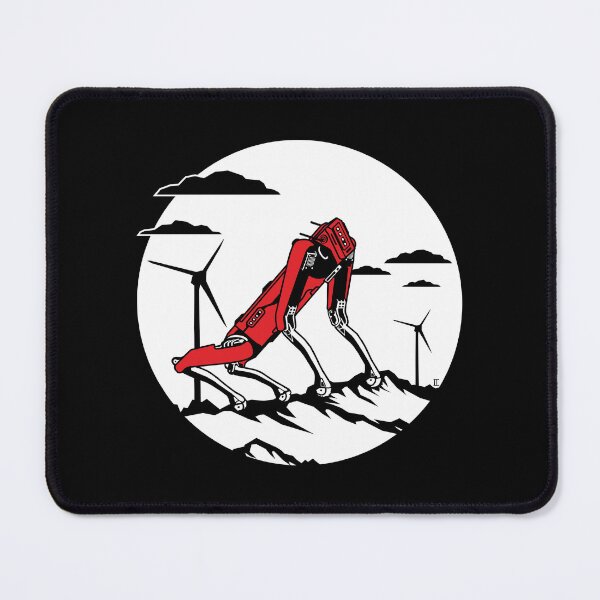 Item preview, A robot that howls at the moon. (dark background) designed and sold by sarabeevart.
