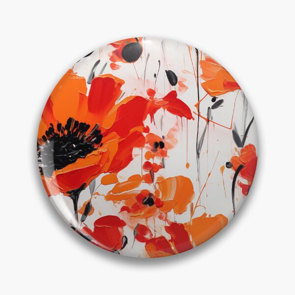 Item preview, Poppy Tile 02: Crimson Whispers in a Field of Silk, Black-Eyed Beauties in Sun-Kissed Tissue Paper. designed and sold by TheBrainArt.