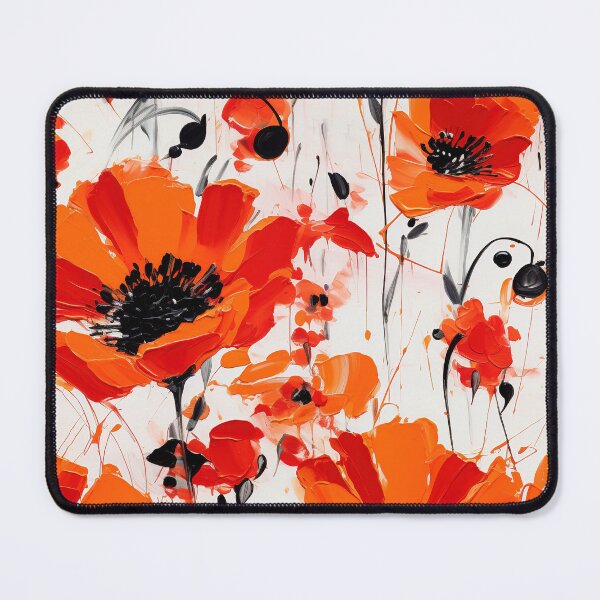 Item preview, Poppy Tile 02: Crimson Whispers in a Field of Silk, Black-Eyed Beauties in Sun-Kissed Tissue Paper. designed and sold by TheBrainArt.