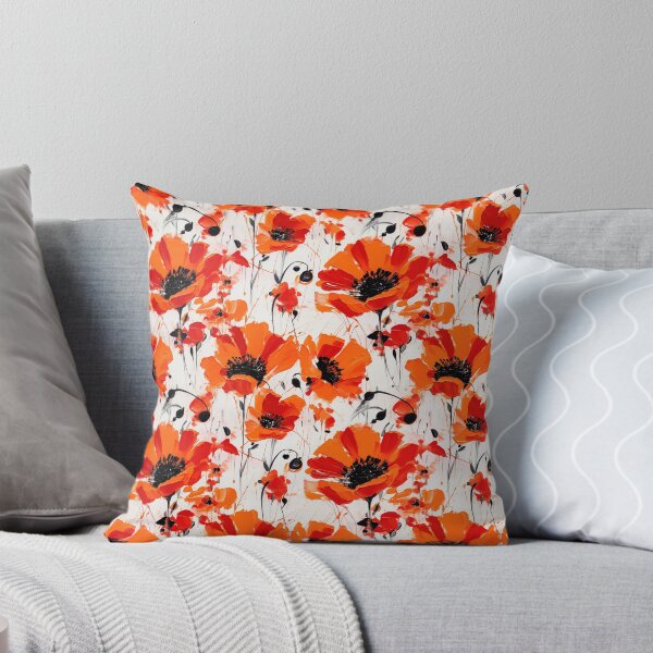 Item preview, Poppy Tile 02: Crimson Whispers in a Field of Silk, Black-Eyed Beauties in Sun-Kissed Tissue Paper. designed and sold by TheBrainArt.