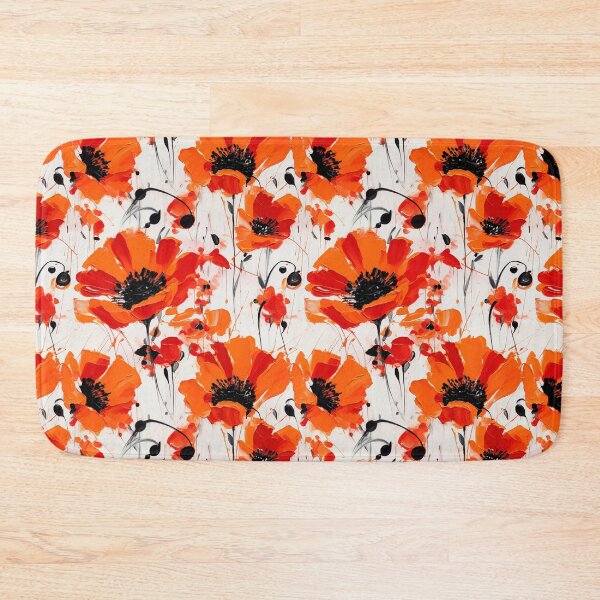 Item preview, Poppy Tile 02: Crimson Whispers in a Field of Silk, Black-Eyed Beauties in Sun-Kissed Tissue Paper. designed and sold by TheBrainArt.