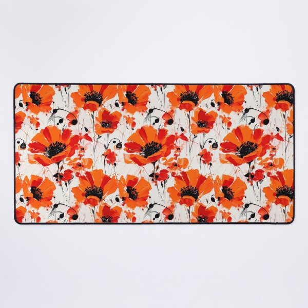 Item preview, Poppy Tile 02: Crimson Whispers in a Field of Silk, Black-Eyed Beauties in Sun-Kissed Tissue Paper. designed and sold by TheBrainArt.