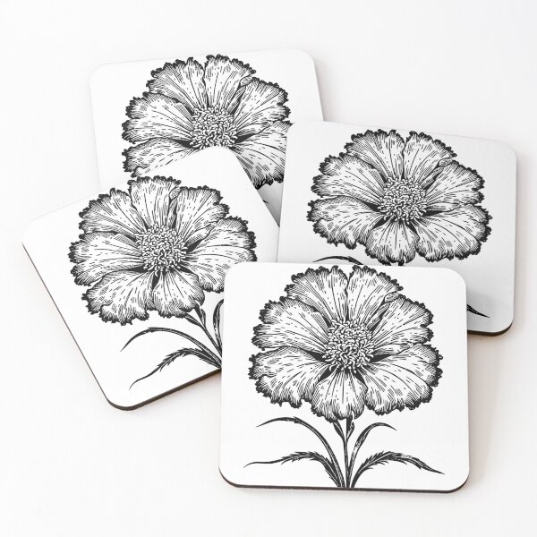 Item preview, Dianthus,  Carnation Flower designed and sold by nicheteees.