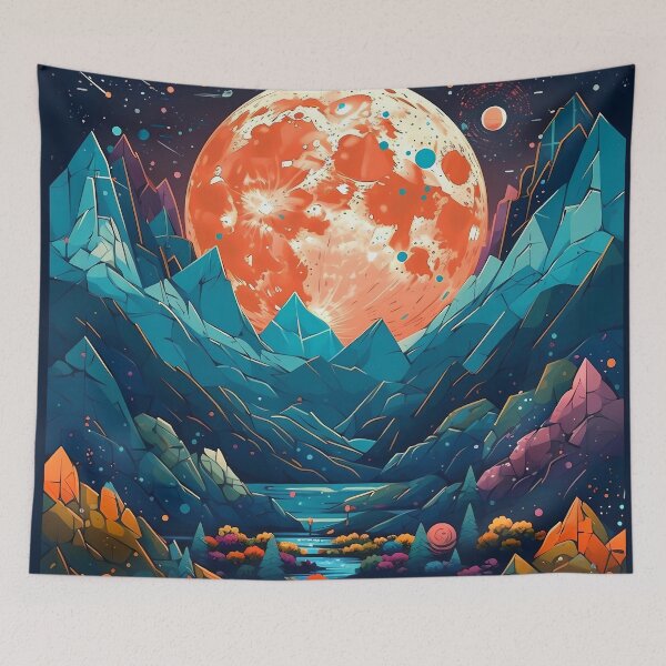 Item preview, Beautiful Alien Landscape on a Print Art of a Distant Planet designed and sold by GiveMeMood.