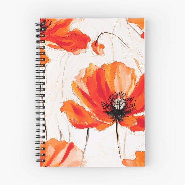Item preview, Poppy Tile 04: Crimson Whispers in a Field of Silk, Black-Eyed Beauties in Sun-Kissed Tissue Paper. designed and sold by TheBrainArt.