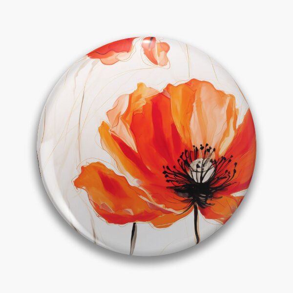 Item preview, Poppy Tile 04: Crimson Whispers in a Field of Silk, Black-Eyed Beauties in Sun-Kissed Tissue Paper. designed and sold by TheBrainArt.
