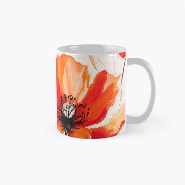 Item preview, Poppy Tile 04: Crimson Whispers in a Field of Silk, Black-Eyed Beauties in Sun-Kissed Tissue Paper. designed and sold by TheBrainArt.