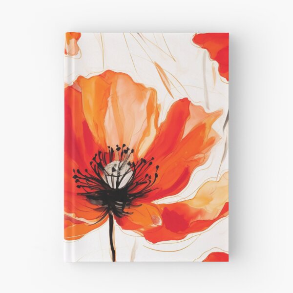 Item preview, Poppy Tile 04: Crimson Whispers in a Field of Silk, Black-Eyed Beauties in Sun-Kissed Tissue Paper. designed and sold by TheBrainArt.