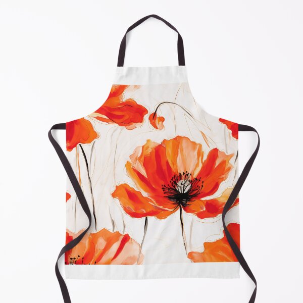 Item preview, Poppy Tile 04: Crimson Whispers in a Field of Silk, Black-Eyed Beauties in Sun-Kissed Tissue Paper. designed and sold by TheBrainArt.