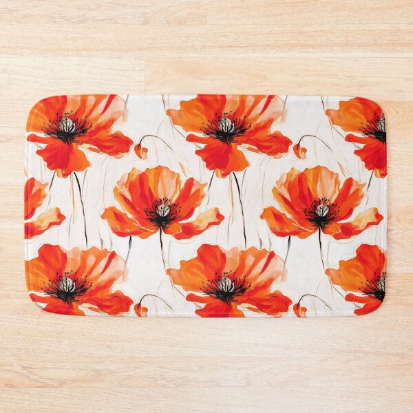 Item preview, Poppy Tile 04: Crimson Whispers in a Field of Silk, Black-Eyed Beauties in Sun-Kissed Tissue Paper. designed and sold by TheBrainArt.