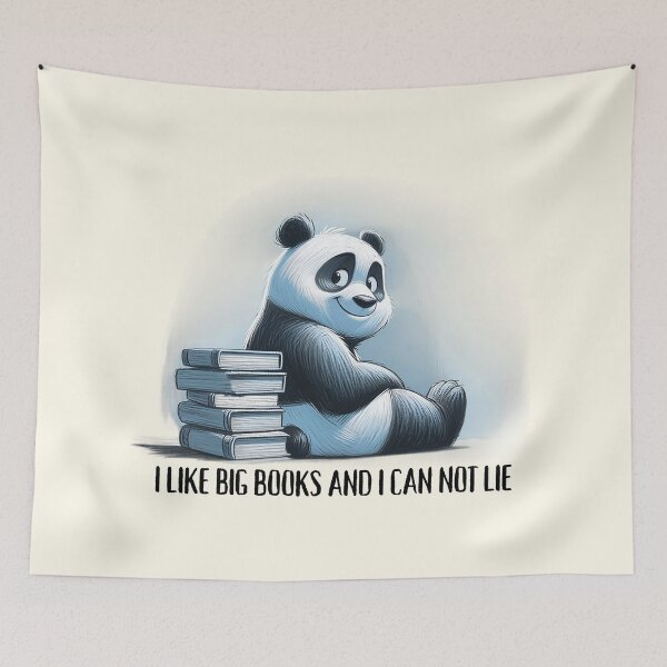 Item preview, Bookish Panda Illustration designed and sold by RuyaFab.