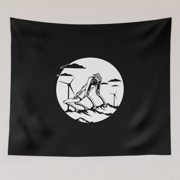 Item preview,   A robot that howls at the moon. (white monochrome) designed and sold by sarabeevart.