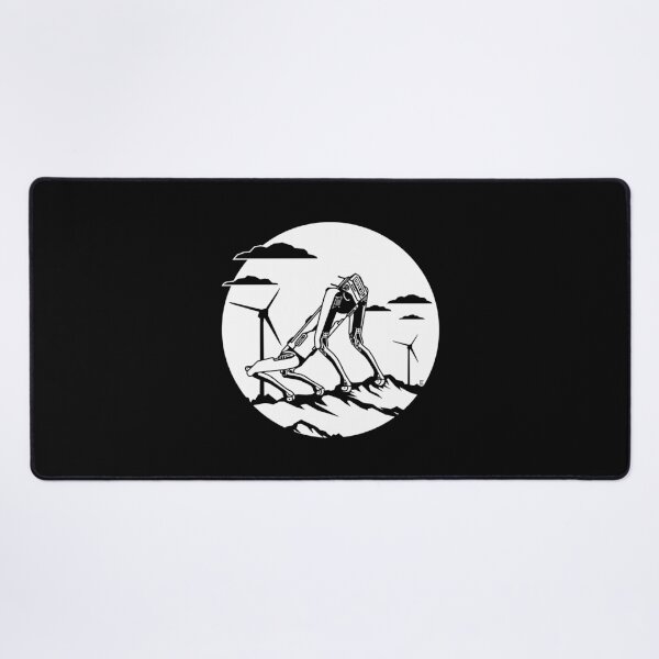 Item preview, A robot that howls at the moon. (white monochrome) designed and sold by sarabeevart.
