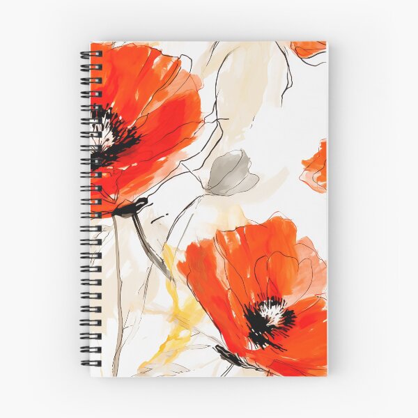 Item preview, Poppy Tile 05: Crimson Whispers in a Field of Silk, Black-Eyed Beauties in Sun-Kissed Tissue Paper. designed and sold by TheBrainArt.