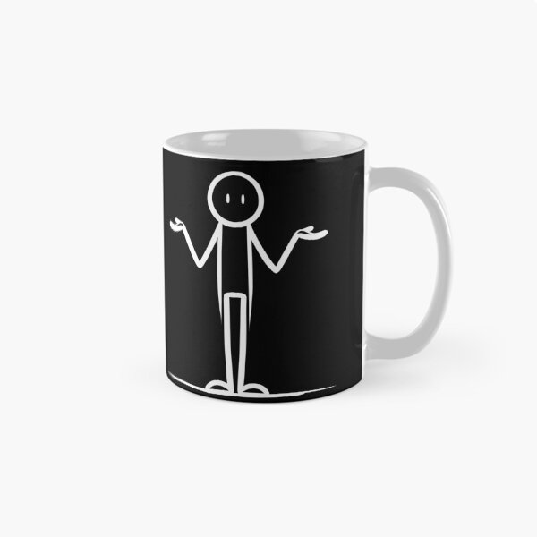 Item preview, Mister Shrugs - white line designed and sold by FossilizedPixel.
