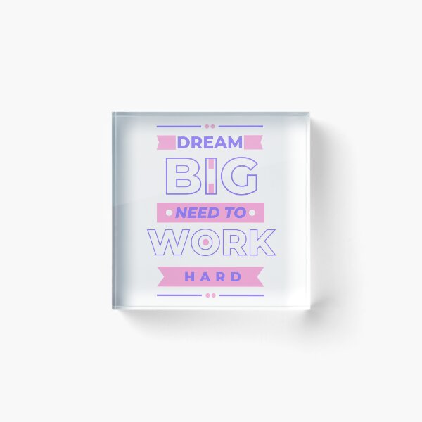 Item preview, Dream big, need to work hard | T-Shirt Design designed and sold by DrMerlin.