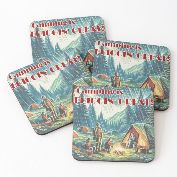 Item preview, Camping Is Friggin Great Funny Rain designed and sold by Esskay Designs.