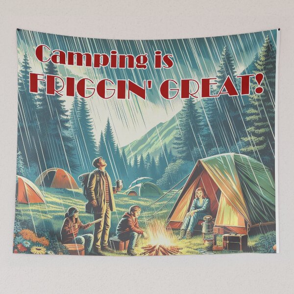 Item preview, Camping Is Friggin Great Funny Rain designed and sold by Esskay Designs.