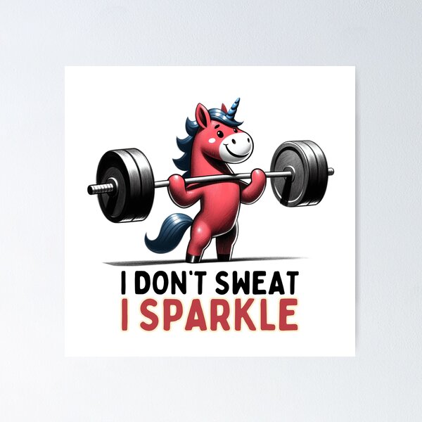 Item preview, Muscle Unicorn "I Sparkle" Design designed and sold by RuyaFab.