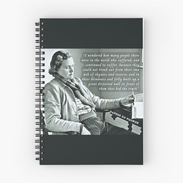 Item preview, Daphne du Maurier portrait and  quote:  I wondered how many people there were in the world who suffered, and continued to suffer... designed and sold by artbleed.