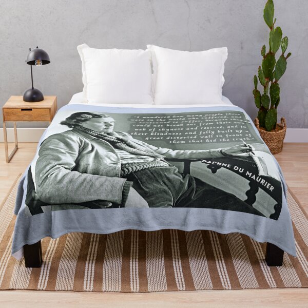 Item preview, Daphne du Maurier portrait and  quote:  I wondered how many people there were in the world who suffered, and continued to suffer... designed and sold by artbleed.