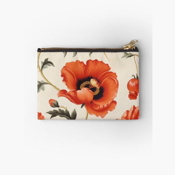 Item preview, Poppy Tile 06: Crimson Whispers in a Field of Silk, Black-Eyed Beauties in Sun-Kissed Tissue Paper. designed and sold by TheBrainArt.