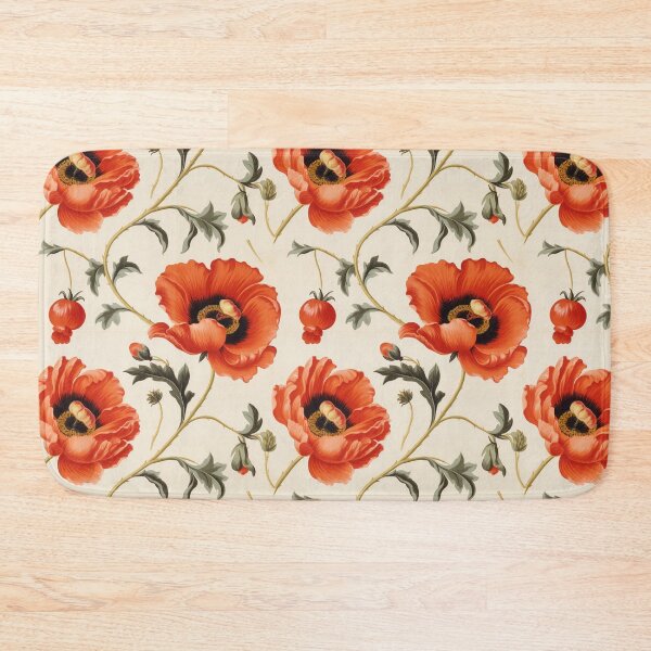 Item preview, Poppy Tile 06: Crimson Whispers in a Field of Silk, Black-Eyed Beauties in Sun-Kissed Tissue Paper. designed and sold by TheBrainArt.