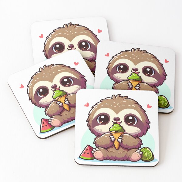 Item preview, Dessert Delights with Sloth: Cute Critters Enjoying Tasty Treats on Kids' Attire designed and sold by JAMESAMORN.