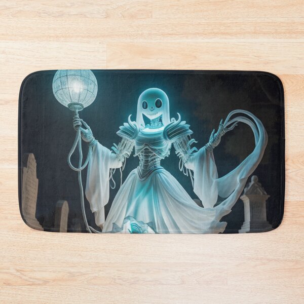 Item preview, a ghost robot walking among the graves designed and sold by MidknightBpaw.