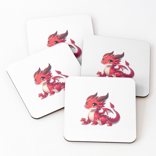 Item preview, Red dragon with little twins designed and sold by Aublissy.