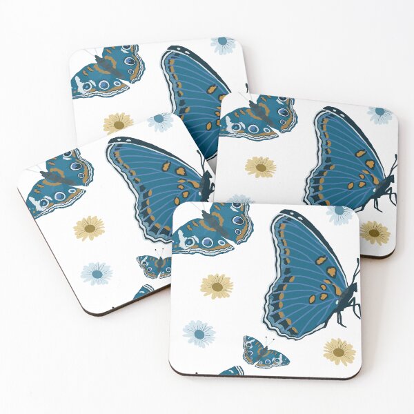 Item preview, Blue butterflies and flowers designed and sold by BrendaWaldekker.