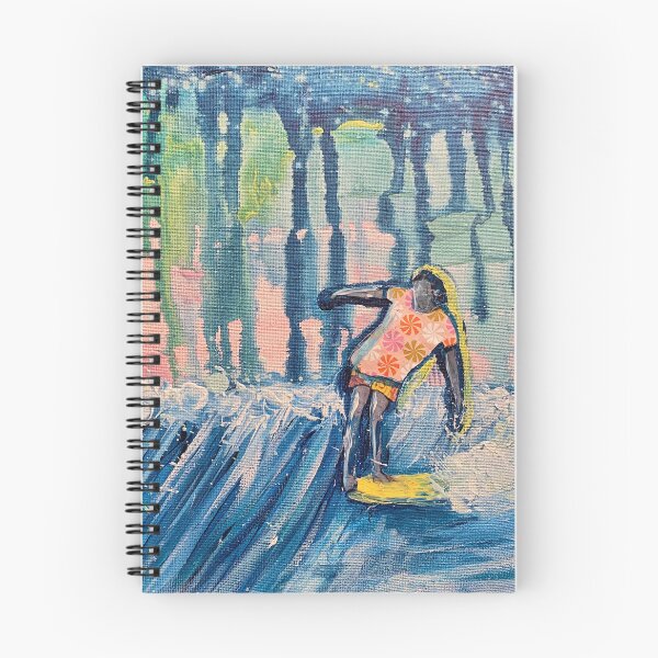 Item preview, On Waves in Rainy Days / Original Acrylic Canvas Art by Jemaya Schaerer designed and sold by Ryder & Jemaya Schaerer.