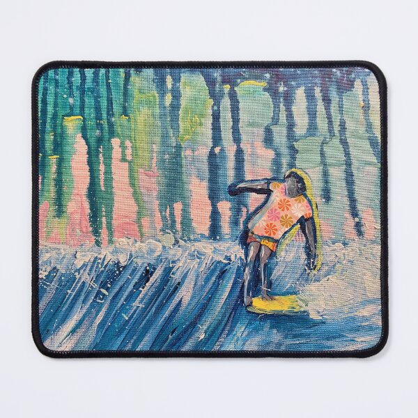 Item preview, On Waves in Rainy Days / Original Acrylic Canvas Art by Jemaya Schaerer designed and sold by Ryder & Jemaya Schaerer.