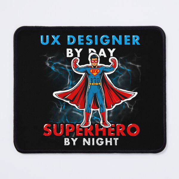 Item preview, UX Designer by Day , superhero by night, funny ux designer shirt[ v2 designed and sold by mwebba2005.