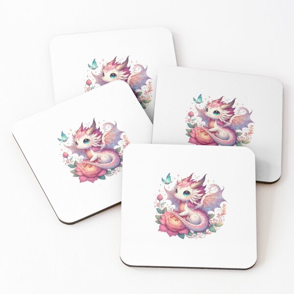 Item preview, Unicorn dragon in pink! designed and sold by Aublissy.