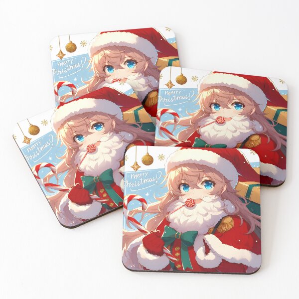 Item preview, Cute Anime girl wishing Merry Christmas - 2 designed and sold by StellaArtz.