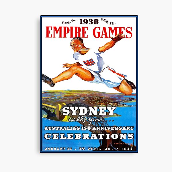 AUSTRALIA : Vintage 1938 Empire Games Advertising Print Canvas Print