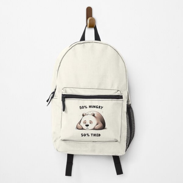 Item preview, 50% Hungry 50% Tired Bear Illustration designed and sold by RuyaFab.