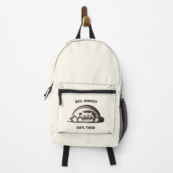 Item preview, 50% Hungry 50% Tired Grumpy Cat Illustration designed and sold by RuyaFab.