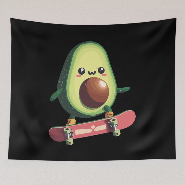 Item preview, Cool funny avocado skateboarding designed and sold by TomFrontierArt.