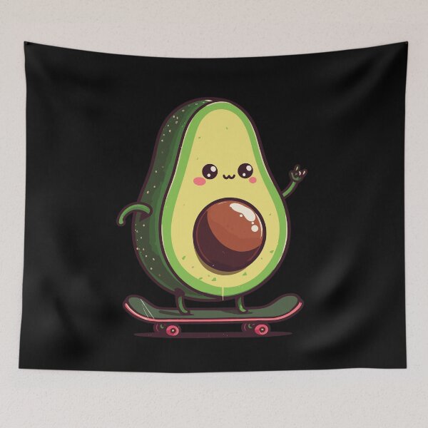 Item preview, Funny avocado skateboarding designed and sold by TomFrontierArt.