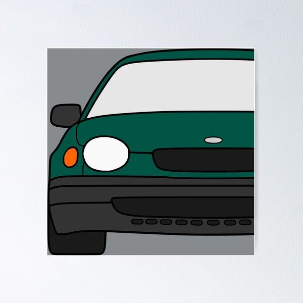 Item preview, Toyota Corolla E110 frog corolla dark green designed and sold by EdimDesign.