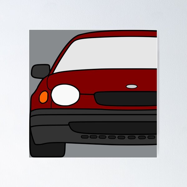 Item preview, Toyota Corolla E110 frog corolla wine red designed and sold by EdimDesign.