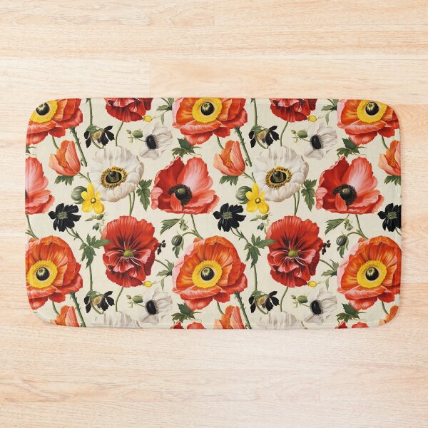 Item preview, Poppy Tile 07: Crimson Whispers in a Field of Silk, Black-Eyed Beauties in Sun-Kissed Tissue Paper. designed and sold by TheBrainArt.