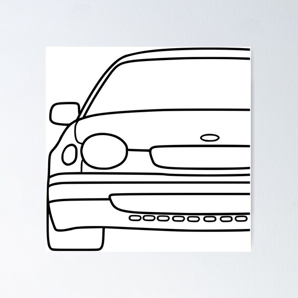 Item preview, Toyota Corolla E110 frog corolla black lined art designed and sold by EdimDesign.