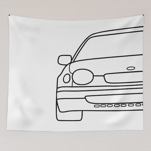 Item preview, Toyota Corolla E110 frog corolla black lined art designed and sold by EdimDesign.
